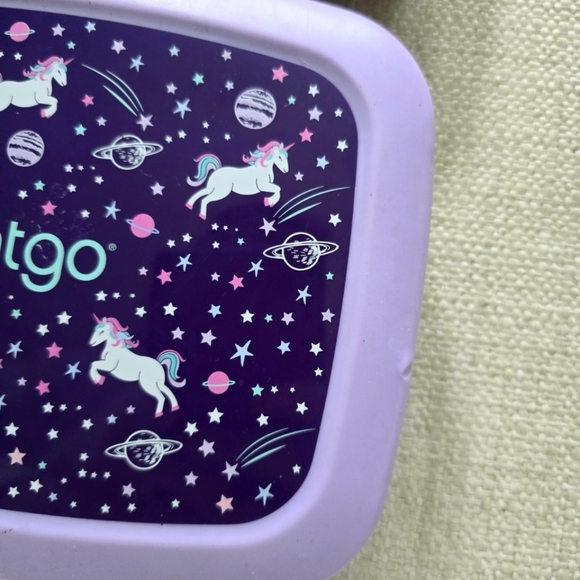 Set of 2 Bentgo Kids Lunch Boxes Durable/Leak-Proof 5 Compartment Purple Unicorn - Picture 5 of 7